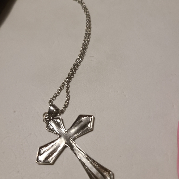 Vintage large Jesus Crucifix Cross Necklace - Picture 3 of 4